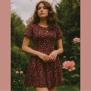 Lularoe XS Amelia Skater Pockets Dress Cottagecore Fairy Boho Floral Romantic